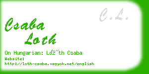 csaba loth business card